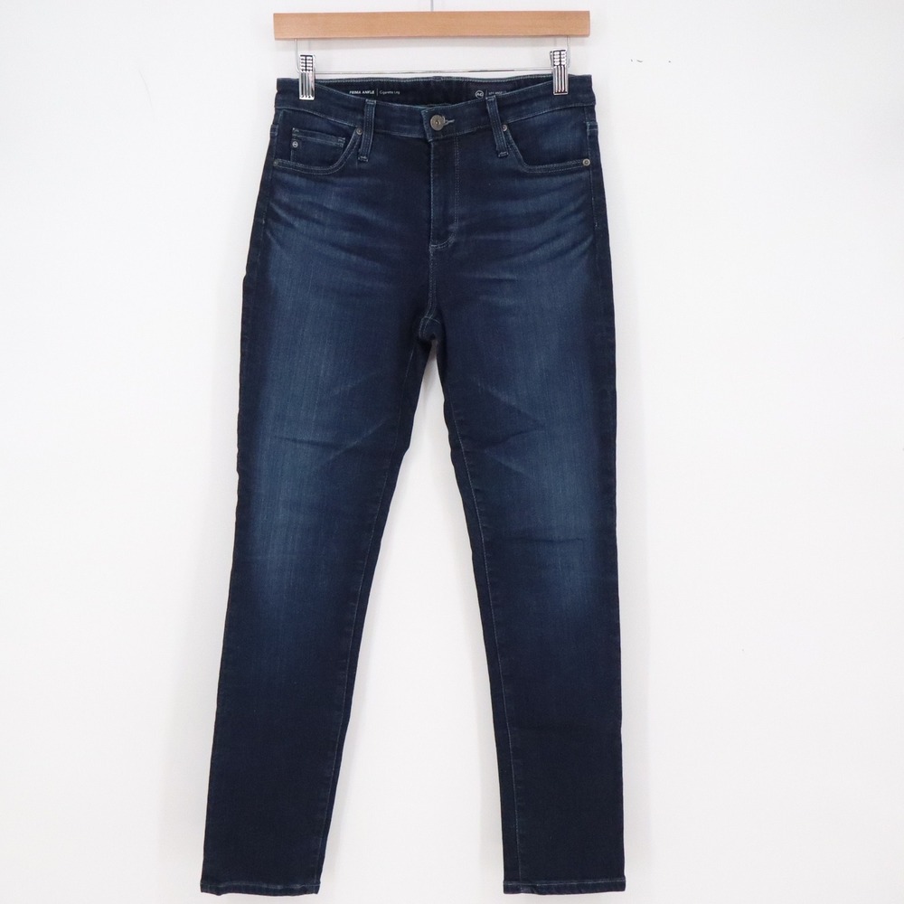 AG Jeans Prima Ankle Womens 28R Cigarette Leg Dark Blue Stretch Denim Excellent